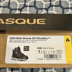 Vasque Kids Breeze AT UltraDry Hiking Boots - Brown, size 2